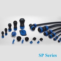 Rangkaian Kabel Konektor WEIPU SP25 Asli IP68 2-19Pin Berlapis Emas untuk Uji Baterai Kelautan IPC-620 OEM