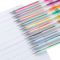 Ensemble de stylos marqueurs à encre gel 1.0mm avec logo personnalisé encre violette et pailletée multicolore matière plastique durable