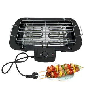 Grosir mesin panggang listrik, Meja Bbq Korea 2000w untuk restoran panggang datar listrik besar