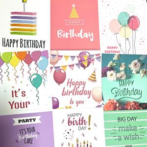 Cartes de vœux prêtes en stock Cartes cadeau de remerciement imprimées Cartes de joyeux <span class=keywords><strong>anniversaire</strong></span> avec enveloppe - Product Image 2