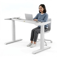 Cadre de bureau électrique réglable en hauteur à double moteur pour le bureau à domicile