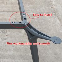 Cadre de table en alliage d'aluminium pour 4 personnes, nouveau design simple, idéal pour un bureau