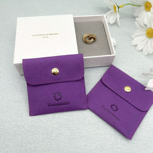 ถุงใส่เครื่องประดับสีม่วงขนาดเล็กแบบกำหนดเองขายดี พร้อมโลโก้ส่วนตัว - Product Image 4