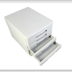 Deli 9773 Desktop <b>Filing</b> Cabinet 5 Layer Plastic Drawer Storage <b>Box</b> Office Organizer Durable Standing Type Gray - Product Image 5