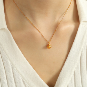 Collier pendentif goutte d'eau en alliage de zinc, or et argent, forme goutte d'eau, simple et élégant, chaîne de clavicule, bijoux de mode - Product Image 4