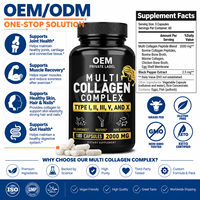 Complément Alimentaire en Gros pour Adultes : Capsules Végétaliennes Antioxydantes Naturelles Multi-Collagène 2000mg, Marque Privée OEM, 180 Unités