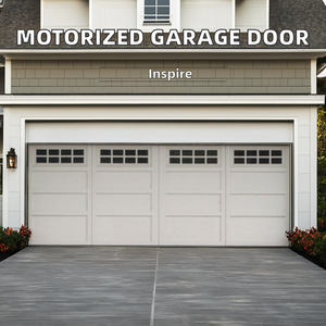 Puerta DE GARAJE DE ACERO aislada de estilo americano moderno Puerta motorizada marrón Portone Sezionale para aplicaciones de almacén residencial - Product Image 5