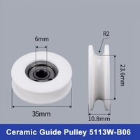 Roues de guidage entièrement céramiques 35*10.8mm pour le tréfilage, personnalisables OEM, certifiées ISO9001, longue durée de vie