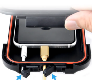Support de téléphone de vélo de support de téléphone <span class=keywords><strong>rechargeable</strong></span> étanche de vente chaude avec la rotation 360 réglable pour le vélo et la moto - Product Image 4
