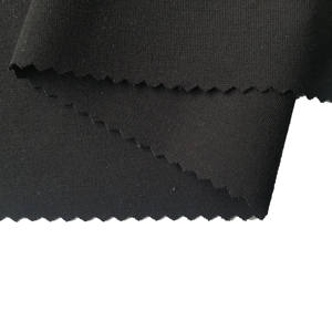 Shaoxing textile stock 63% rayonne 32% nylon 5% sp ponti roma tricot tissu pour vêtement - Product Image 1