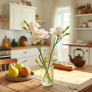 Bouquet de fleurs de cerisier artificielles, 10,5 cm de haut, décoration de mariage, décoration de la maison, accessoires de photographie - Product Image 1