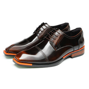 Chaussures Oxford en cuir véritable haut de gamme pour hommes, style britannique, formelles, à bout pointu, faites à la main, à lacets, pour marié, intemporelles - Product Image 5