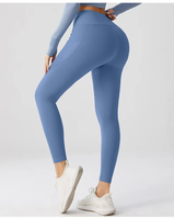 Leggings de yoga pour femmes, taille haute 28 pouces, effet ventre plat, séchage rapide, avec logo personnalisé, pantalon d'entraînement avec poches