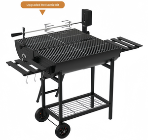 Parrilla <span class=keywords><strong>de</strong></span> Carbón para Exteriores con Gran Superficie <span class=keywords><strong>de</strong></span> Cocción y <span class=keywords><strong>Asador</strong></span> Eléctrico - Product Image 4