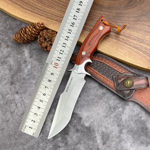 سكين مستقيم بصلابة عالية للتخييم في الهواء الطلق سكين التقشير المنزلية حالة جلدية سميكة ديي الصف OEM التخصيص - Product Image 1