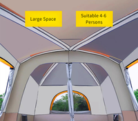 Tente de camping pour 4 à 6 personnes, installation facile, tente instantanée avec bâche de protection contre la pluie pour le camping, la randonnée, les voyages en plein air