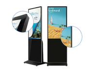 Kiosque tactile vertical sur pied pour téléviseur 4K 50 pouces, écran publicitaire intérieur en acier pour centre commercial