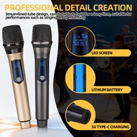 Microphone sans fil en direct en plastique pour karaoké à domicile, système audio extérieur, chant TV, conférence, carte son de scène, réduction de bruit élevée