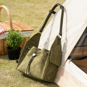 Bolso de Hombro Tipo Cubo de Piel Vegana para Mujer al por Mayor con Cordón, Bolso de Moda para Dama - Product Image 6