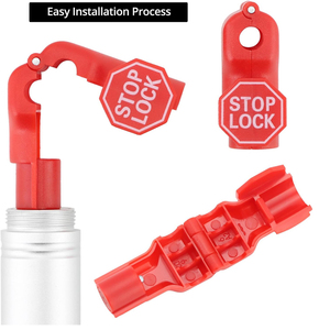 Hookei 100 Pcs Plastic Red Security Lock Peg <b>Hook</b> Stop Lock for Prevent The Sweep Theft of <b>Displayed</b> Products on Wire Peg - Product Image 5