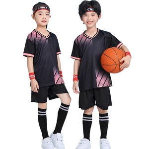 Ensemble de badminton pour enfants, garçons et filles, polyester (terylène) à séchage rapide, col en V, manches courtes, taille élastique, sports d'équipe - Product Image 6