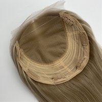 Usine Prix De Gros Vierge Cheveux Toppers Dentelle Avec Machine Trame pour Femmes Balayage Cheveux Humains Topper Extensions