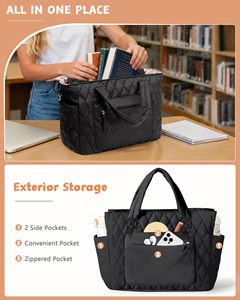 Sac de voyage de sport de gym pliable multi-poches en nylon matelassé durable de marque personnalisée directement de l'usine - Product Image 3