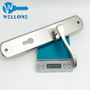 कस्टम आधुनिक प्रवेश द्वार मोर्टिज़ लॉकसेट स्टेनलेस स्टील 304 चांदी ठोस लीवर हैंडल - Product Image 5