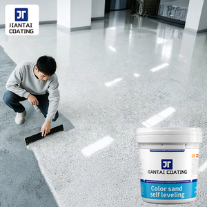 สีเคลือบพื้นอีพ็อกซี่ลายหินอ่อนแบบไม่ใช้สารตัวทำละลาย ขายดี โรงงานผลิตสีเคลือบพื้นอีพ็อกซี่ทรายสี ขายตรงจากโรงงาน - Product Image 1
