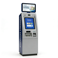 Kiosque financier en libre-service Jinrui FCM-501S pour lieux publics, échange de monnaie avec lecteur de passeport, écran tactile 19 pouces, machine d'échange de devises
