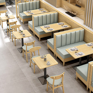 Muebles de Restaurante de Estilo Simple XZY, Mobiliario para Catering, Salón de Té, Restaurante Occidental, Combinación de Sofá, Mesa y Sillas para Restaurante - Product Image 2