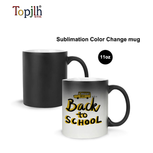 Topjlh Bán Buôn Thăng Hoa Khoảng Trống Đầy Đủ Màu Sắc Thay Đổi Gốm Cốc Cà Phê Tùy Chỉnh In Đầy Màu Sắc Bề Mặt Ma Thuật Cup - Product Image 3