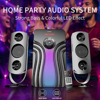 Sistema de Audio 2.1 con Bajos Potentes, Altavoces Multimedia para Cine en Casa y Computadora, Subwoofers