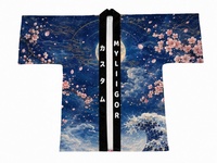 Manteau Happi Anime Personnalisé, Veste Kimono Japonaise Haori avec Impression par Sublimation Intégrale pour le Cosplay et les Événements de Clubs de Fans