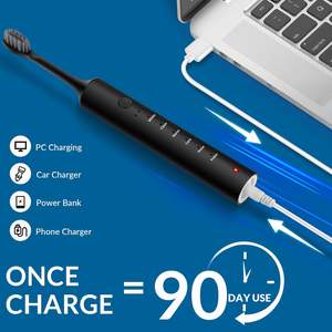 Brosse à dents électrique intelligente sonique oscillante et rotative, étanche IPX7, nettoyage en profondeur, blanchiment, vibrations haute fréquence - Product Image 3