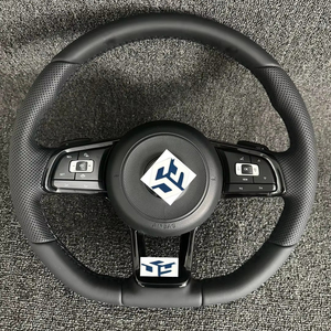 พวงมาลัยหนังสำหรับ Volkswagen <span class=keywords><strong>CC</strong></span> Magotan VW Golf 6 MK6 7 R พวงมาลัย MK7 MK7.5รถ - Product Image 1