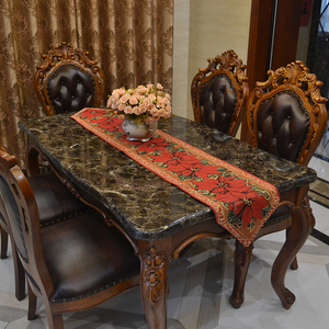 Christmas <strong>Runner</strong> Table <strong>Red</strong> Flower Series Luxury Long Table <strong>Runners</strong> - Product Image 5