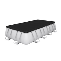 Bestway 56670 4.88m X 2.44m X 1.22m Chine Rectangulaire Cadre Métallique Hors Sol Piscine Familiale Cour Piscine Avec Échelle