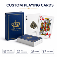 Cartes à Jouer Personnalisées en Gros OEM – Jeu de Cartes de Poker Personnalisé en Papier Lin – Impression de Logo d'Usine