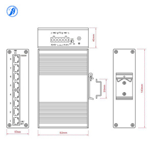 Conmutador gestionado por web Gigabit industrial de 8 puertos <span class=keywords><strong>LAN</strong></span> habilitada para QoS para control de dispositivos seguro 1000M para industrias pesadas de plantas químicas - Product Image 2