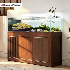 Aquarium de style Creek en verre extra-clair, filtration par le fond, débordement latéral, aquascaping de style naturel, grand réservoir pour poissons rouges <span class=keywords><strong>Ranchu</strong></span> - Product Image 1