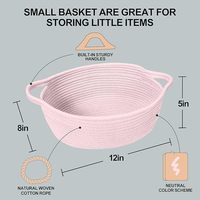 Panier de rangement multifonction en corde de coton tressée, écologique, avec poignées, pour jouets de chat et de chien, et usage pour bébé