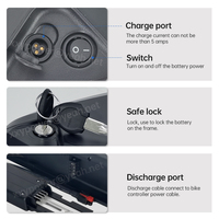 Paquete de Batería para Bicicleta Eléctrica Polly DP-5, 48V 20Ah 21700, Batería de Litio para Tubo Inferior, Reemplazo con BMS para Bicicleta Eléctrica