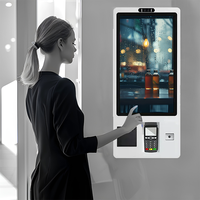 Kiosque de paiement en libre-service intelligent à écran tactile de 27 pouces avec SDK pour restaurant fast-food