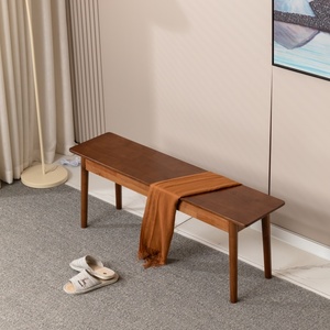 Banco largo nórdico de madera maciza, pequeño apartamento, Banco de zapatos Simple moderno de roble japonés <span class=keywords><strong>para</strong></span> Hotel, muebles modernos <span class=keywords><strong>para</strong></span> sala de estar - Product Image 4