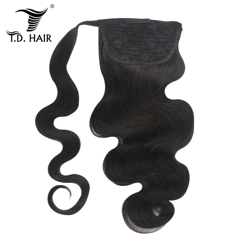 100% real human hair cambodian body wave factory price sale double weft thick end accept custom made ponytail