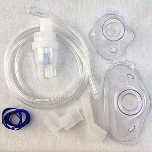 Pvc Wegwerp Hot Selling Pediatrisch Verstelbare Inhalator Vernevelaar Masker Verstuiver Kit Met Masker