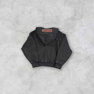 Jersey de hombro caído de gran tamaño de alta calidad con capucha y cierre de cremallera peso pesado 100% algodón Terry tela logotipo personalizado impreso - Product Image 4