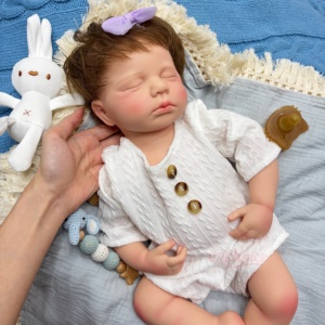 Poupée Reborn en Silicone de Qualité Peau Réelle, Cheveux Implantés, 20 pouces, LouLou Rebound, Visage Réaliste, pour Collectionneurs et Jouet pour Enfants - Product Image 5