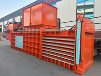 Presse à balles hydraulique horizontale automatique de 100 tonnes pour le recyclage/compaction des déchets de papier, des bouteilles en plastique et des textiles
